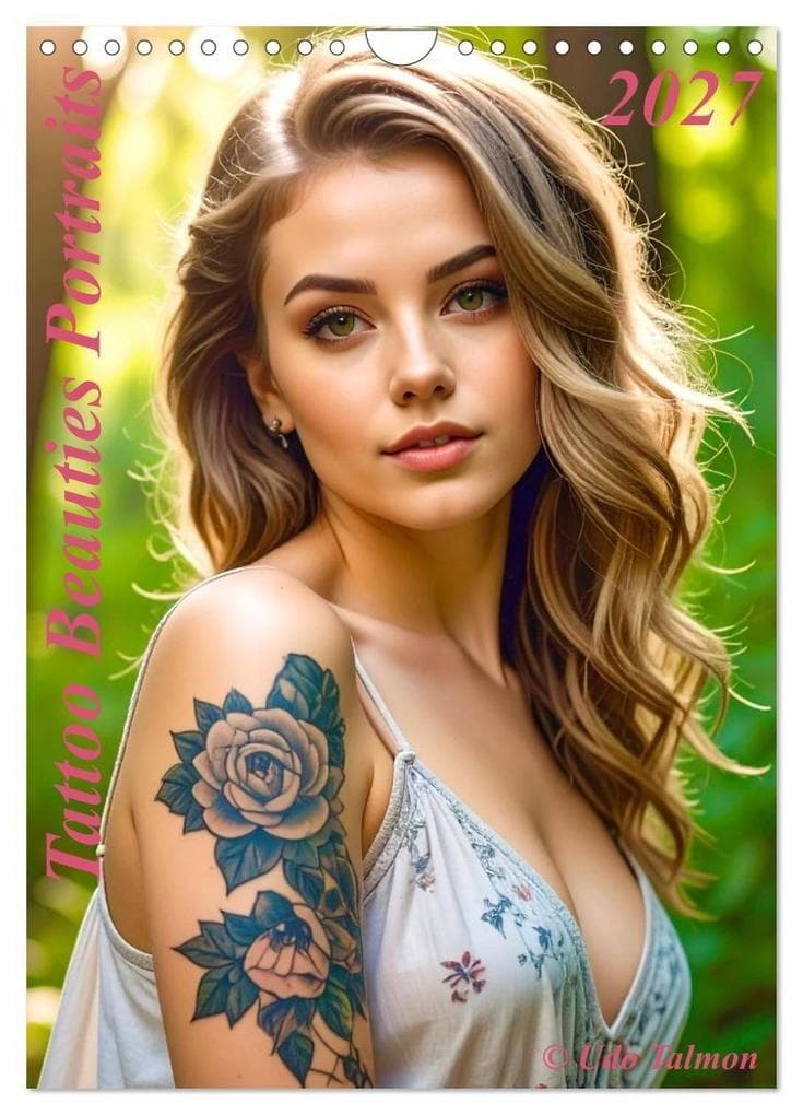 Tattoo Beauties Portraits (Wandkalender 2027 DIN A4 hoch), CALVENDO Monatskalender