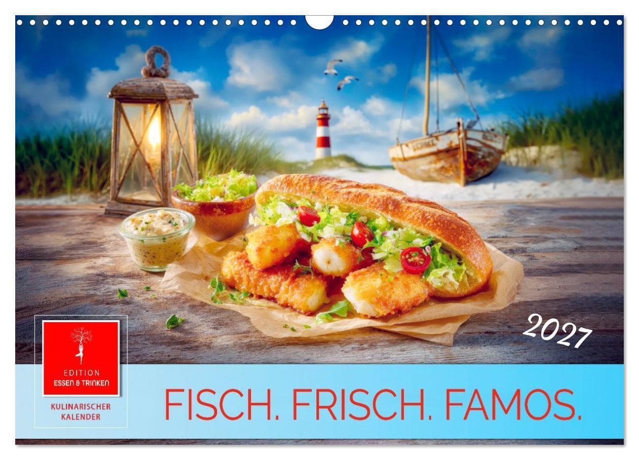 Fisch. Frisch. Famos. (Wandkalender 2027 DIN A3 quer), CALVENDO Monatskalender