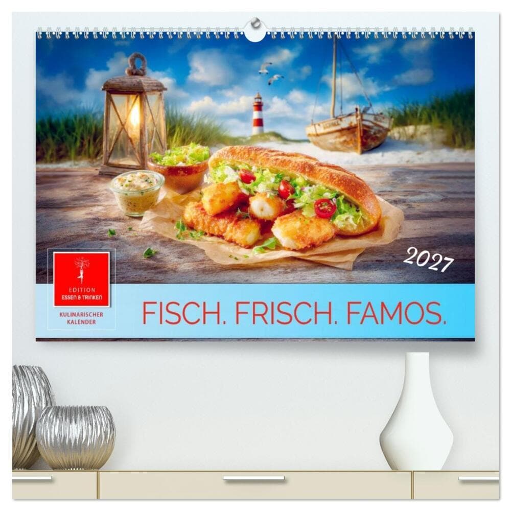 Fisch. Frisch. Famos. (hochwertiger Premium Wandkalender 2027 DIN A2 quer), Kunstdruck in Hochglanz