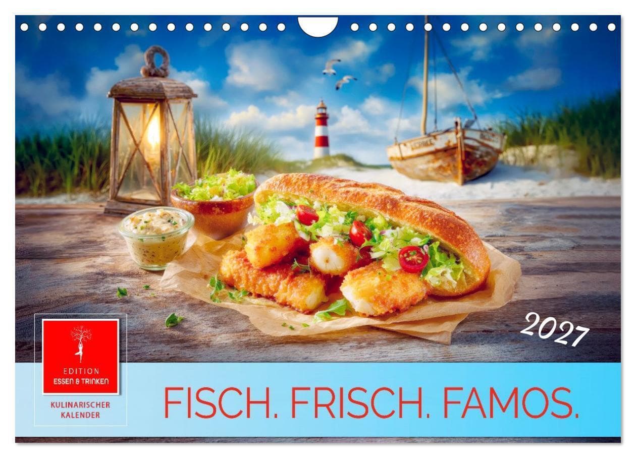Fisch. Frisch. Famos. (Wandkalender 2027 DIN A4 quer), CALVENDO Monatskalender