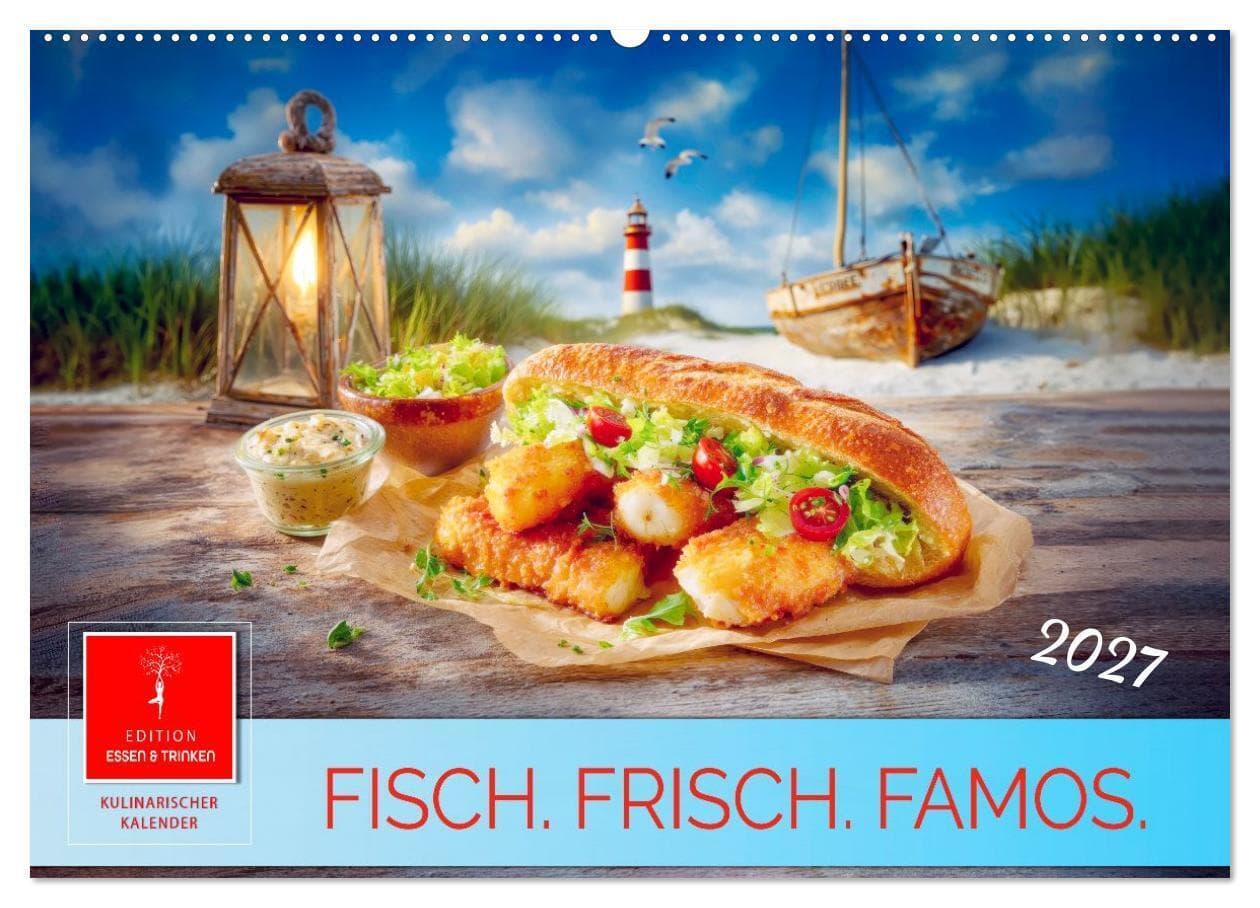 Fisch. Frisch. Famos. (Wandkalender 2027 DIN A2 quer), CALVENDO Monatskalender