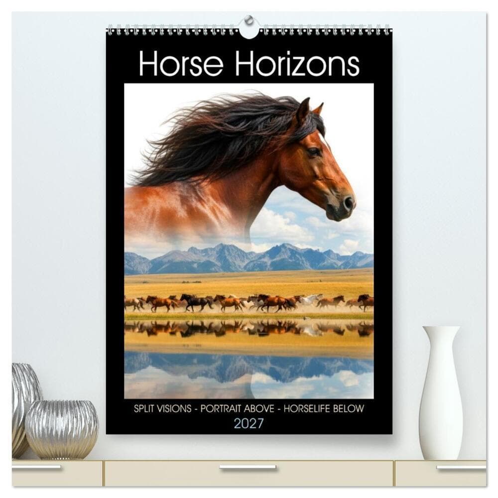 Horizon Horses (High Quality Premium Wall Calendar 2027 DIN A2 portrait),CALVENDO 12 Month Wall Calendar