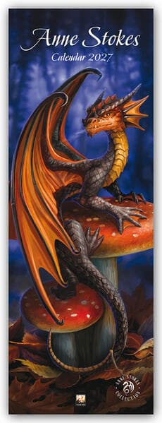Anne Stokes - Slimline-Kalender 2027 - Original Flame Tree Publishing-Kalender Slimeline [Kalender]