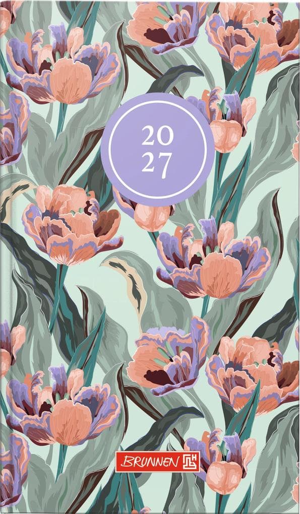 BRUNNEN 1075615027 Taschenkalender Mod. 756 2027 "Botanical" A6, Papier