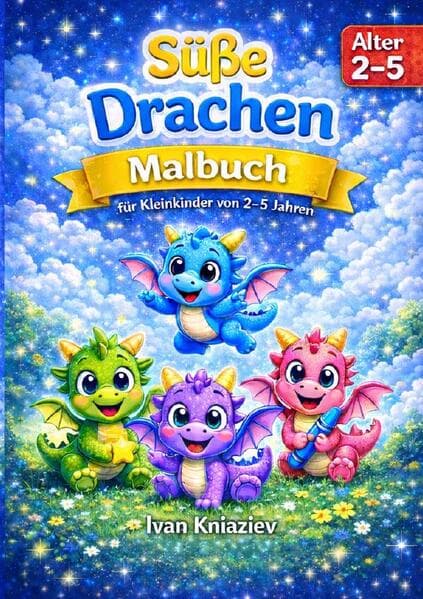 Süße Drachen - Malbuch für Kleinkinder von 2-5 Jahren