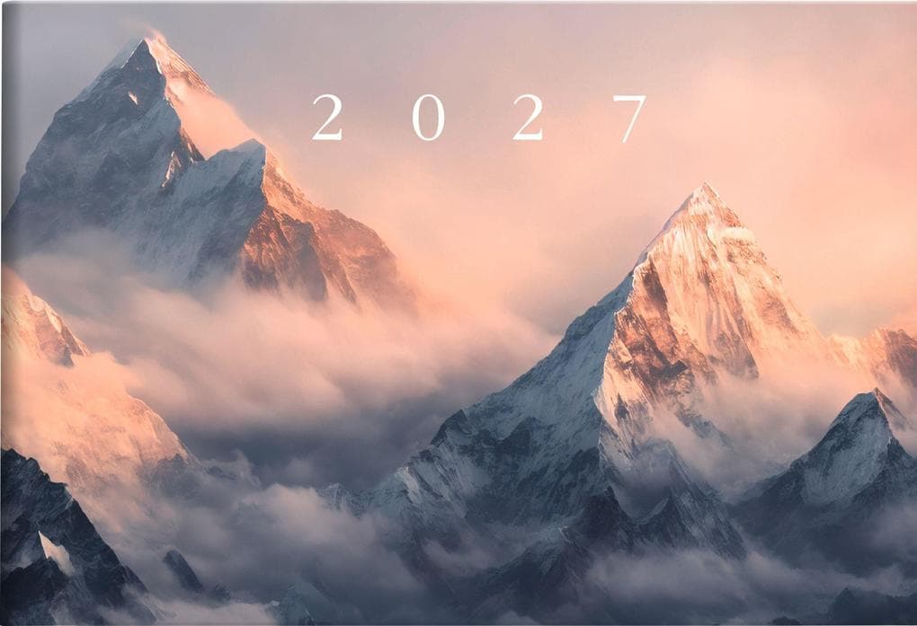 rido/idé 7017507017 Taschenkalender Mod. Septimus 2027 "Mountain" A6 quer, Papier