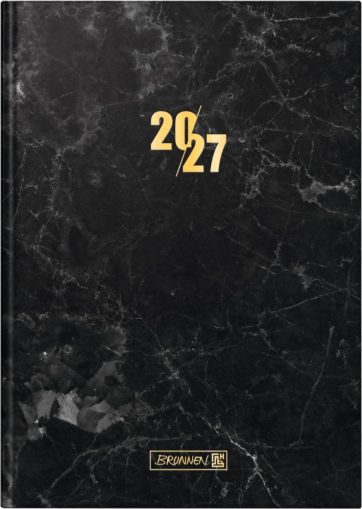 BRUNNEN 1079515067 Buchkalender Mod. 795 2027 "Graphite" A5, Papier
