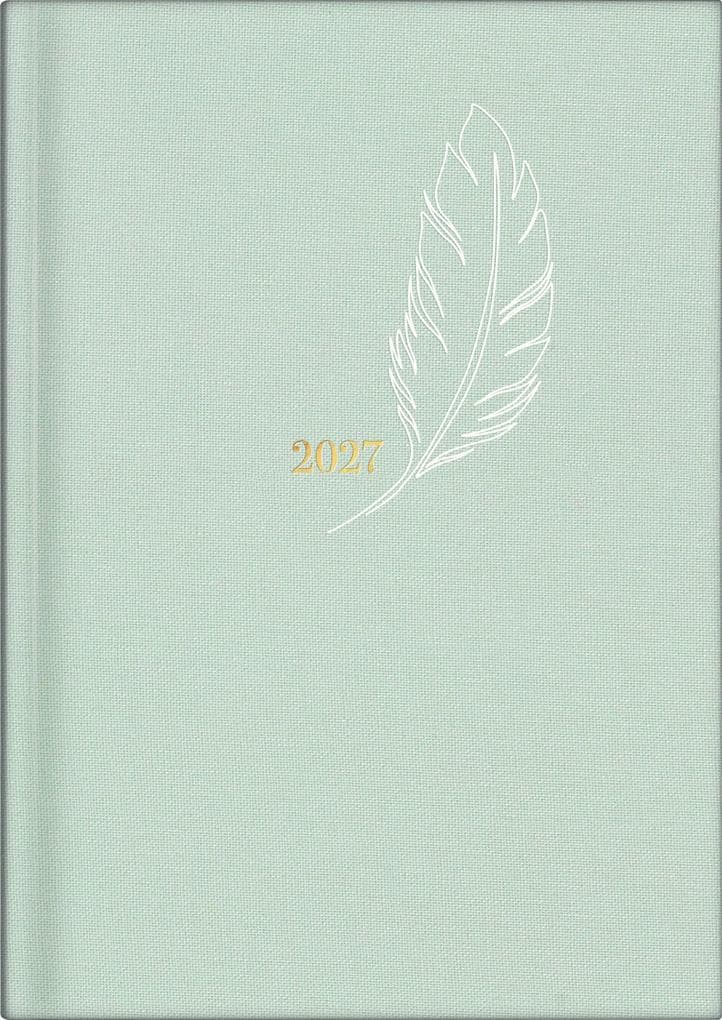 rido/idé 7021503017 Buchkalender Premium Young Line 2027 "Feather" A5, Textil