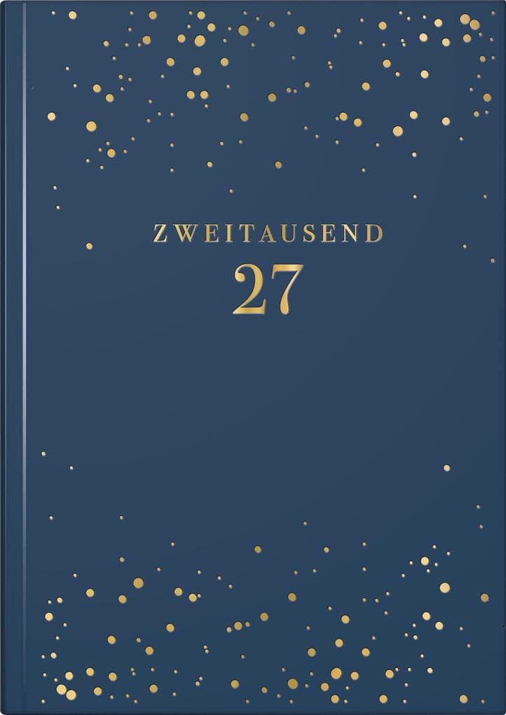 rido/idé 7021503727 Buchkalender Premium Young Line 2027 "Starry Night" A5, Kunstleder