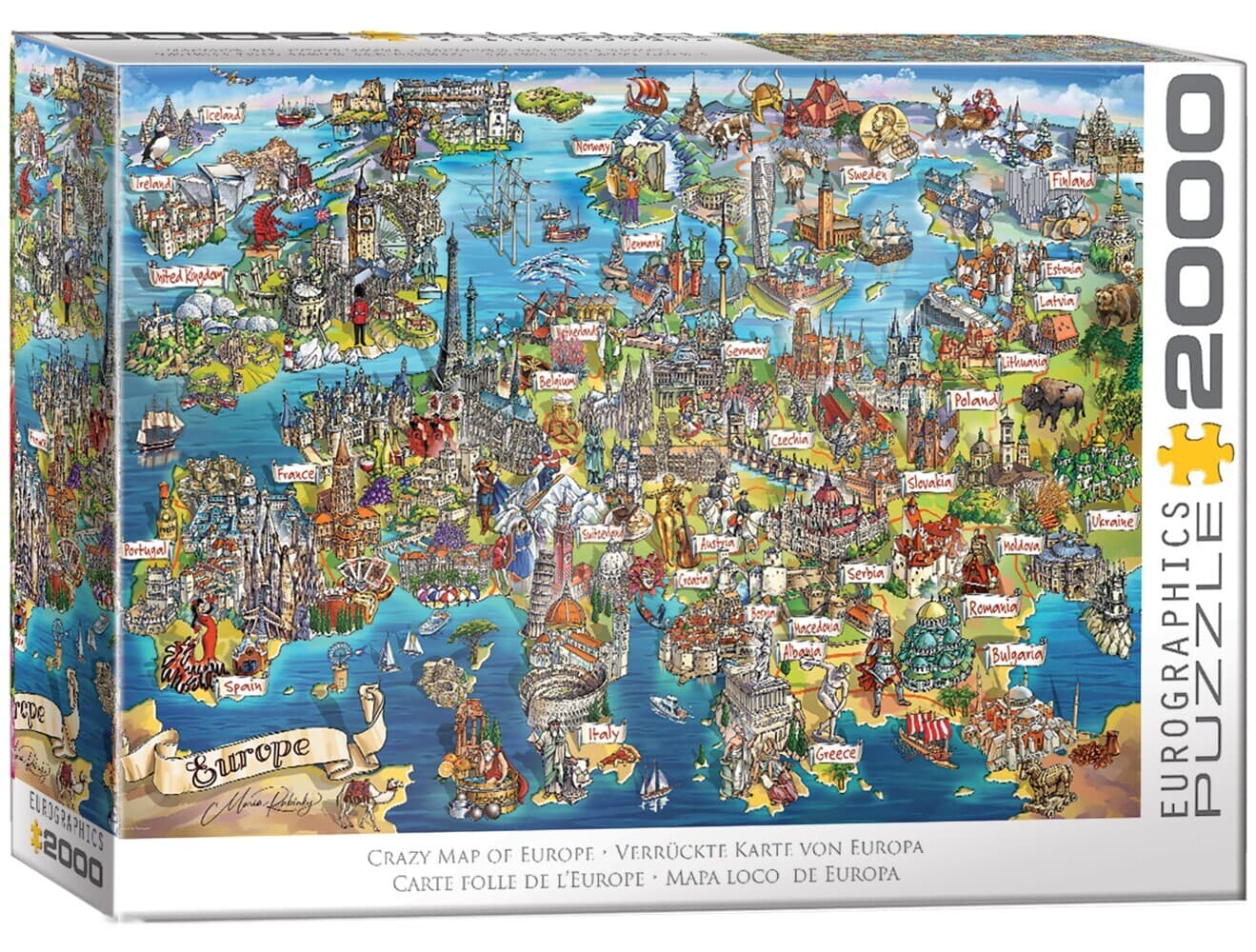 verrückte Europakarte