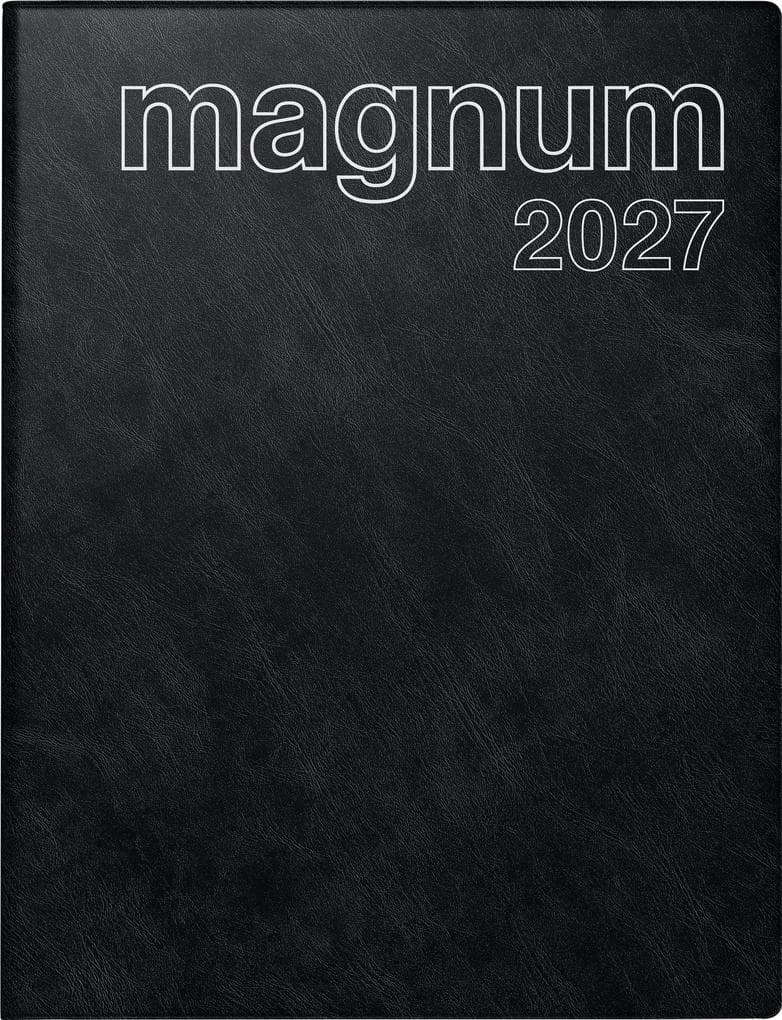 rido/idé 7027042907 Buchkalender Mod. magnum 2027 183×240 mm, Kunststoff, schwarz