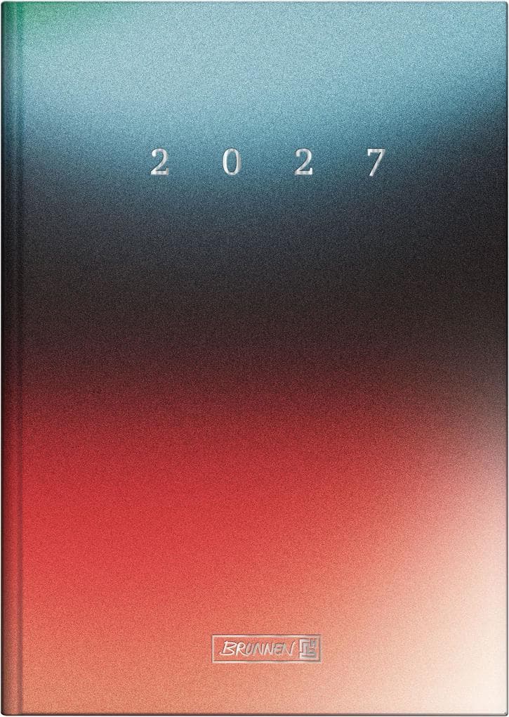 BRUNNEN 1079512017 Buchkalender Mod. 795 2027 "Redblue" A5, Papier