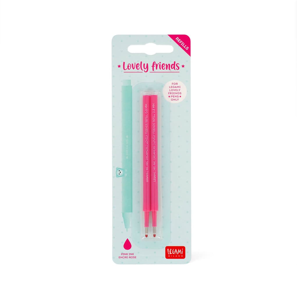 2 Pcs Lovely Friends Refill - 0,5 Mm - Pink Ink