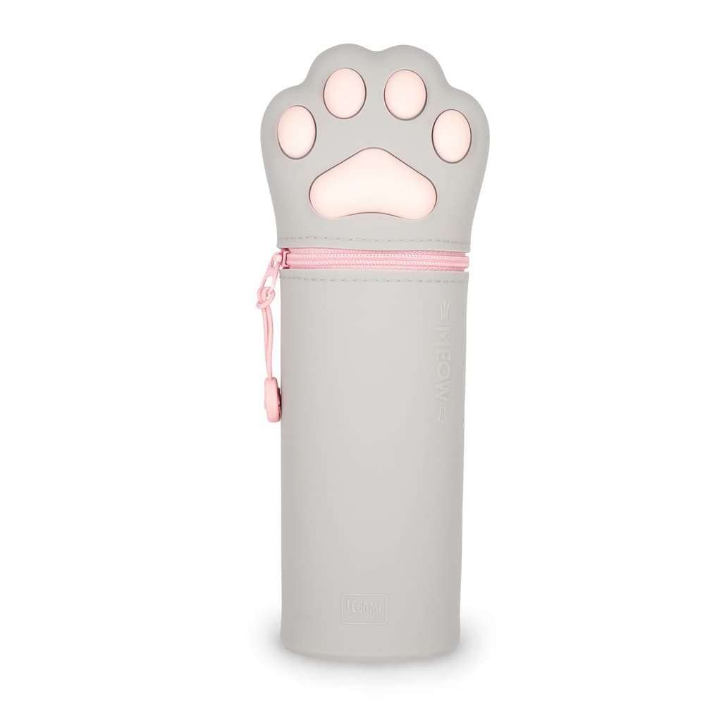 Kawaii - 2-In-1 Silicone Pencil Case - Kitty - Paw