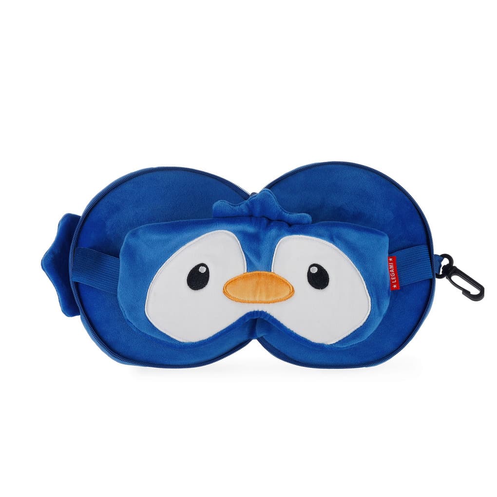 My Travel Buddy - Travel Pillow With Sleep Mask - Penguin