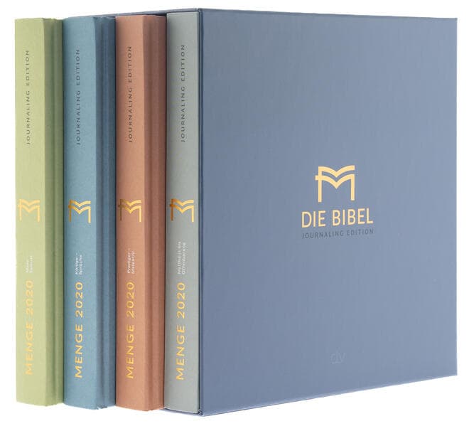 Menge 2020 (Bibel) - Journaling Edition - 4 Bände im Schuber