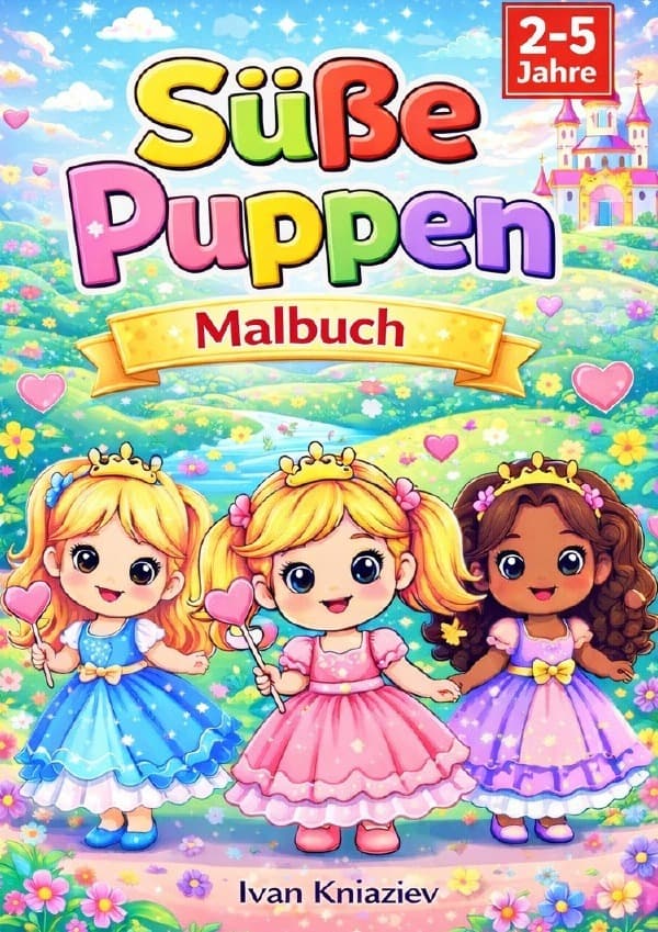 Süße Puppen - Malbuch für Kinder von 2-5 Jahren