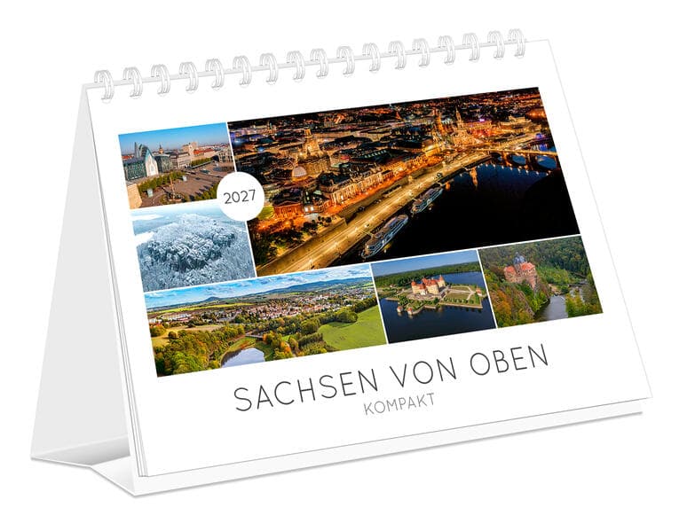Kalender Sachsen von oben kompakt 2027