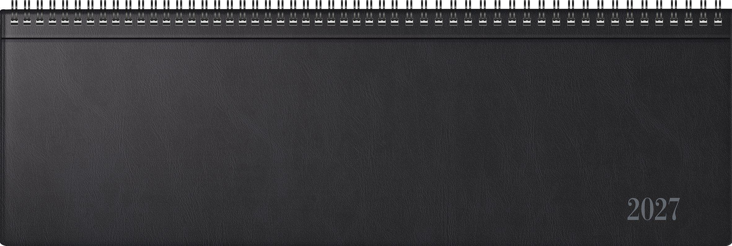 rido/idé 7031642907 Querterminbuch Mod. futura 5 2027 420×137 mm, Kunststoff, schwarz