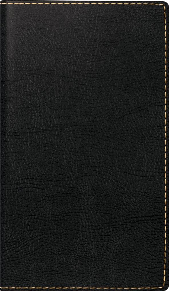 rido/idé 7012144907 Taschenkalender Mod. TM 15 2027 A6, Kunstleder, schwarz
