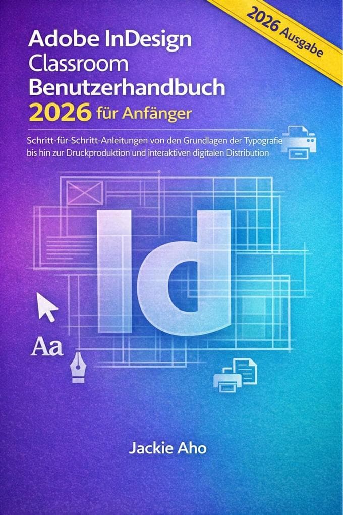 Adobe InDesign Classroom Benutzerhandbuch 2026 für Anfänger