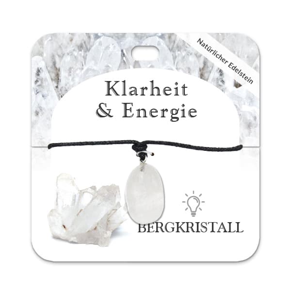 Bergkristall Trommelstein Kette