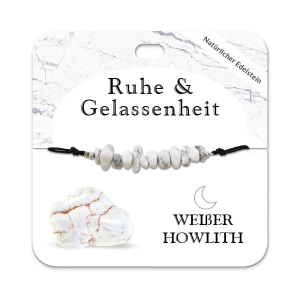 Weißer Howlith Splitterarmband