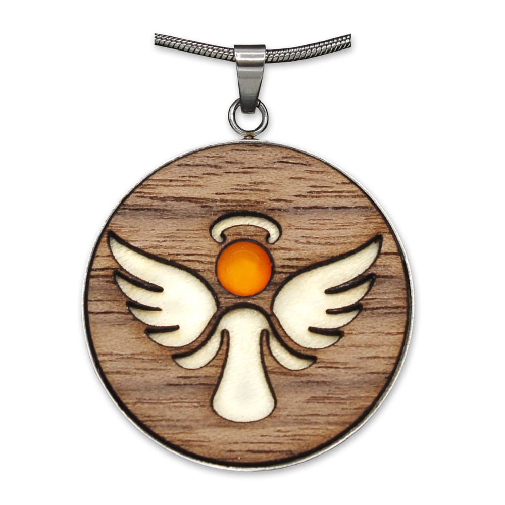 Edelstein "Waldzeichen" Carneol Schutzengel