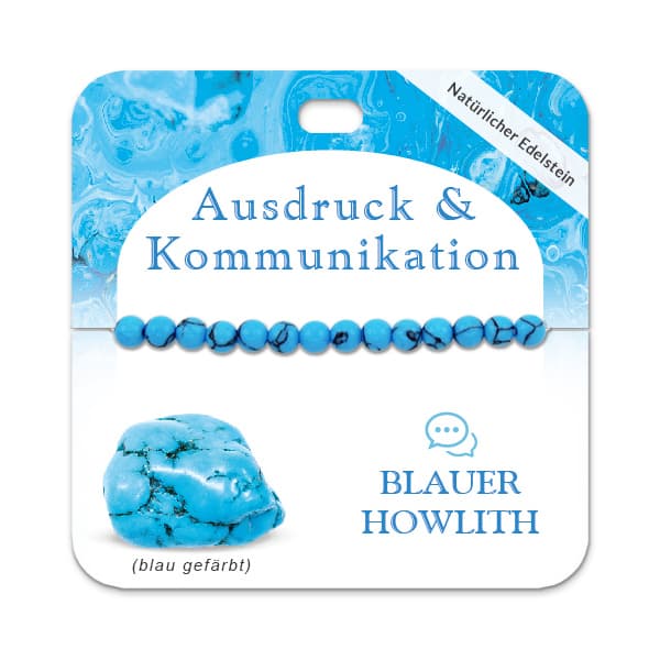 Blauer Howlith 6 mm Kugelarmband