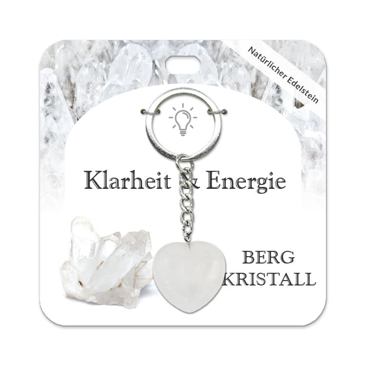 Bergkristall Herz Schlüsselanhänger