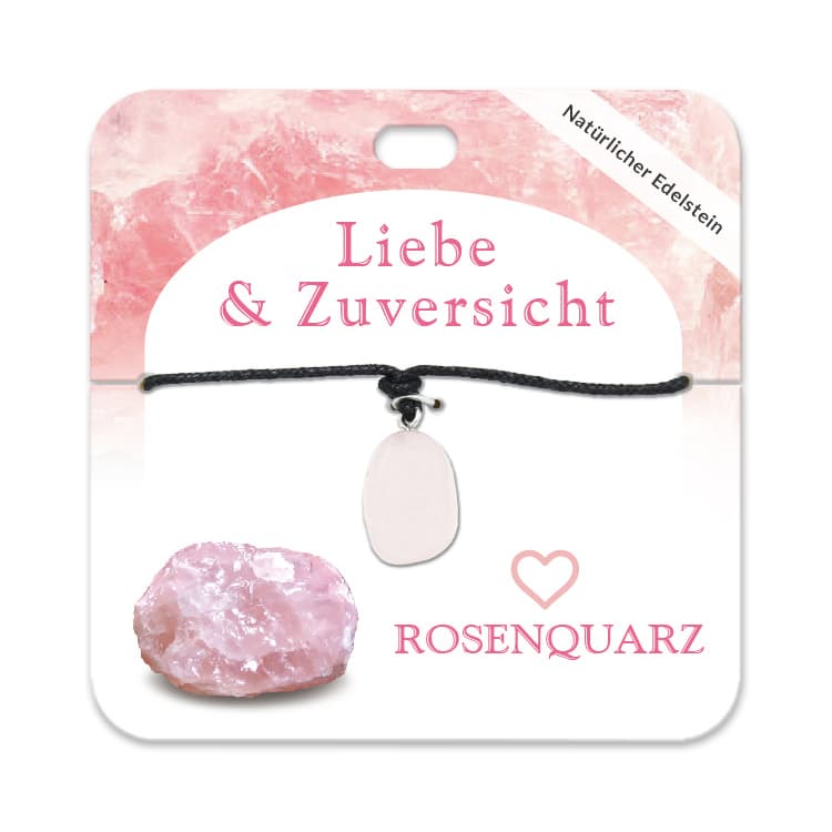Rosenquarz Trommelstein Kette