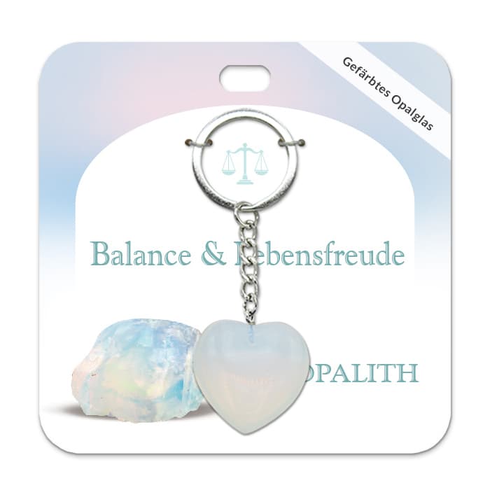 Opalith Herz Schlüsselanhänger