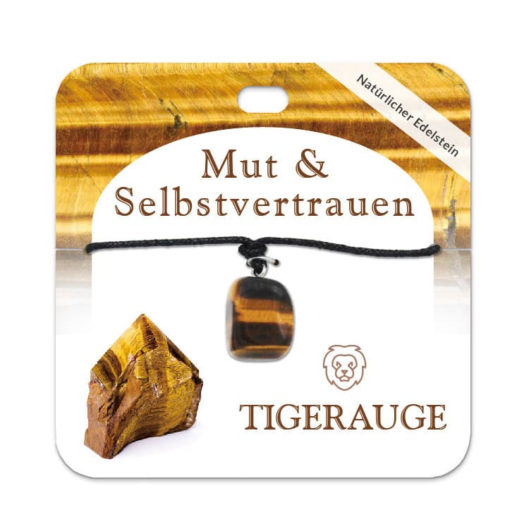 Tigerauge Trommelstein Kette