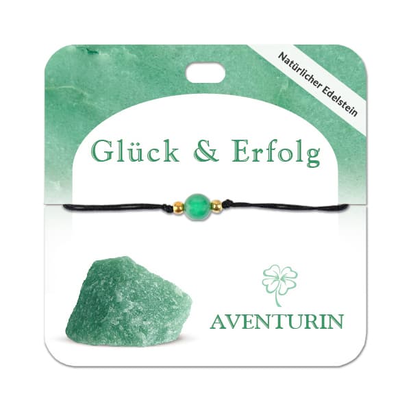 Aventurin Armband mit 1 Edelsteinperle