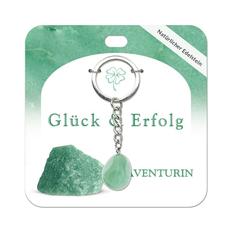 Aventurin Trommelstein Schlüsselanhänger