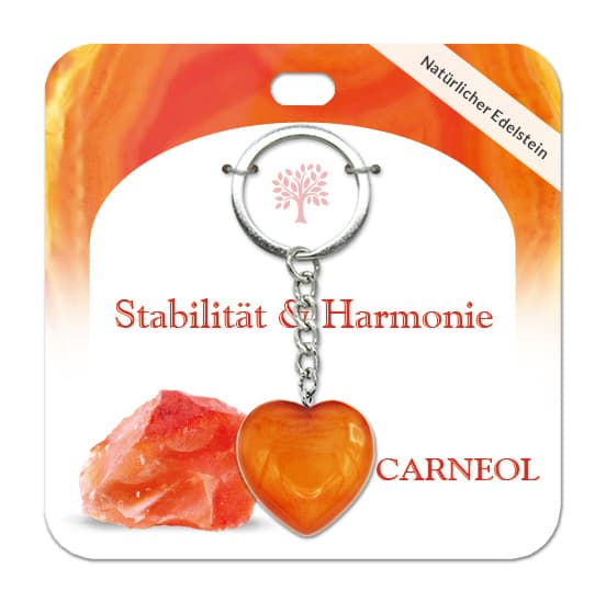 Carneol Herz Schlüsselanhänger
