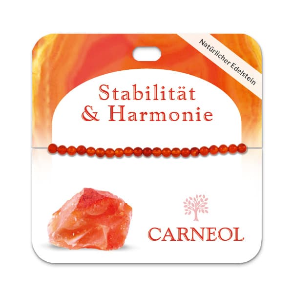 Carneol 4 mm Kugelarmband