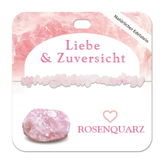 Rosenquarz Splitterarmband