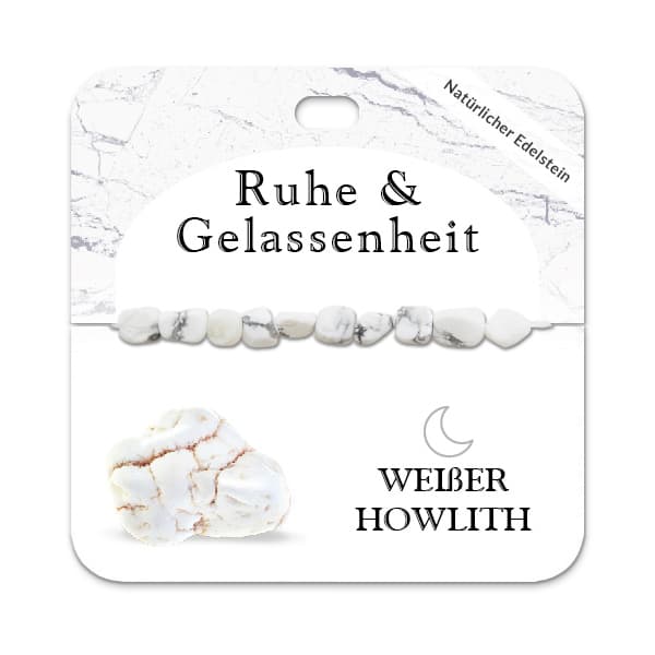 Weißer Howlith Nugget Armband