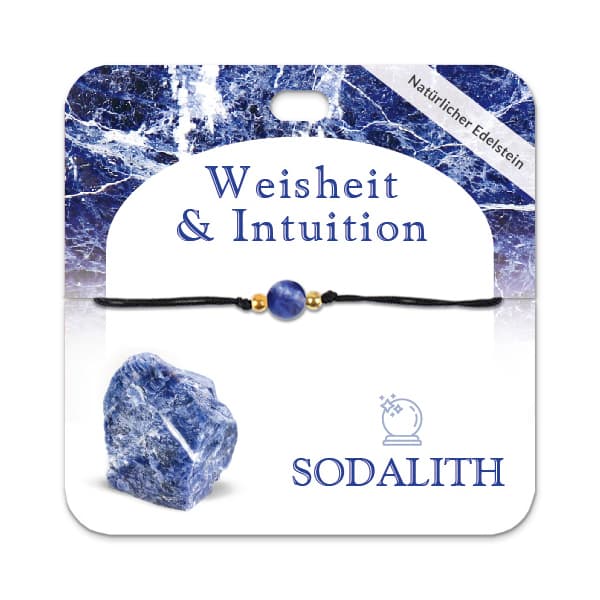 Sodalith Armband mit 1 Edelsteinperle