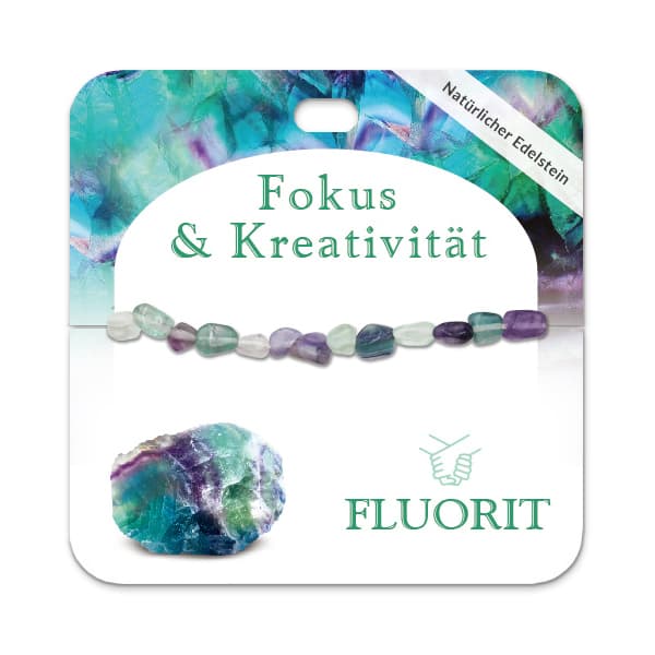 Fluorit Nugget Armband