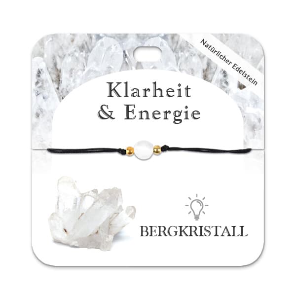 Bergkristall Armband mit 1 Edelsteinperle