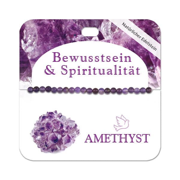 Amethyst 4 mm Kugelarmband