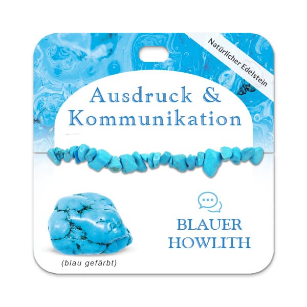 Blauer Howlith Splitterarmband