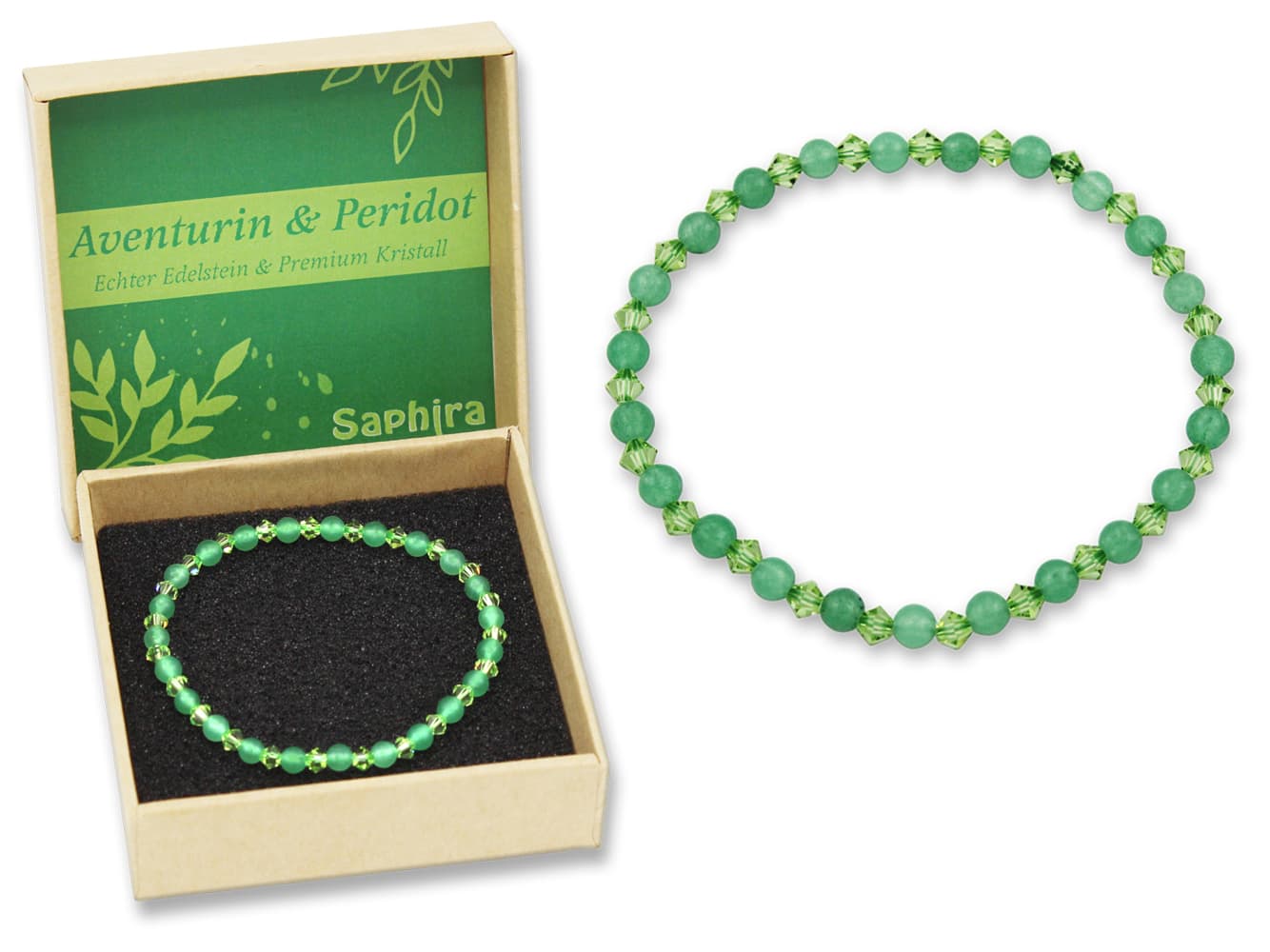 Aventurin Saphira Edelsteinarmband