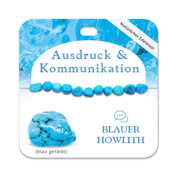 Blauer Howlith Nugget Armband