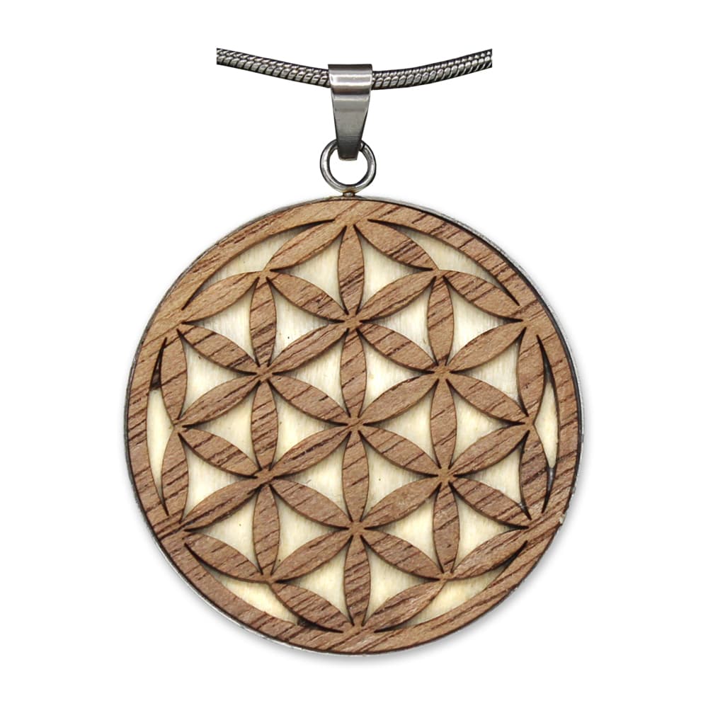 Holzschmuck "Waldzeichen" Blume des Lebens