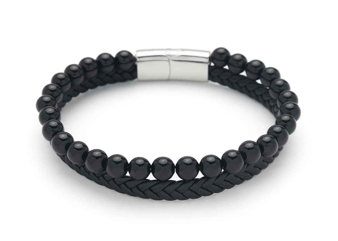 Edelsteinarmband Doppio Onyx