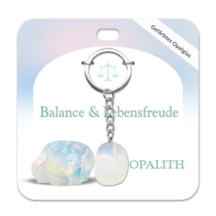 Opalith Trommelstein Schlüsselanhänger