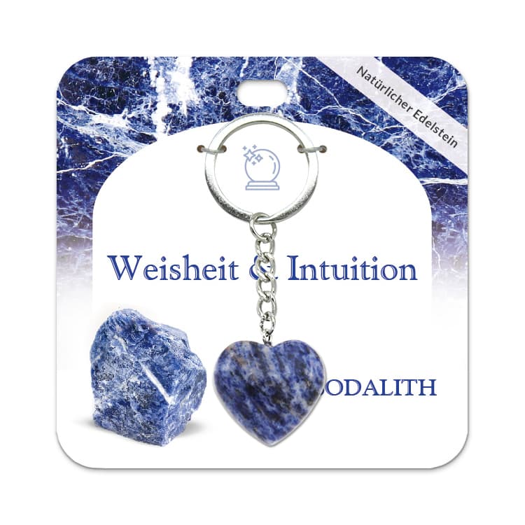 Sodalith Herz Schlüsselanhänger